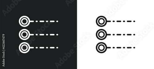 radio button outline icon in white and black colors. radio button flat vector icon from user interface collection for web, mobile apps and ui.