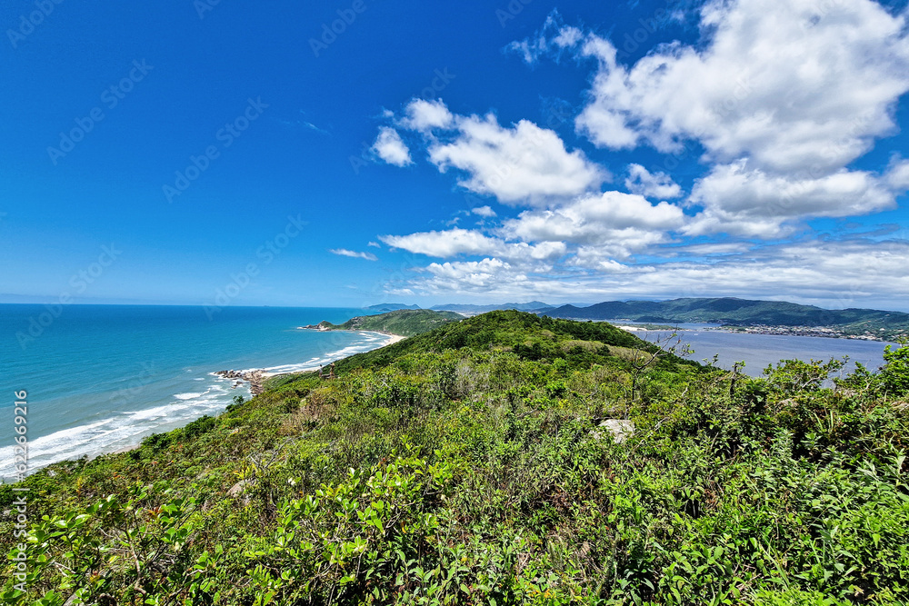 Rocks and beach at Galheta beach, Morro da Galheta, Florianopolis, Santa Catarina, Brazil Rocks and beach at Galheta beach, Morro da Galheta, Florianopolis, Santa Catarina, Brazil
