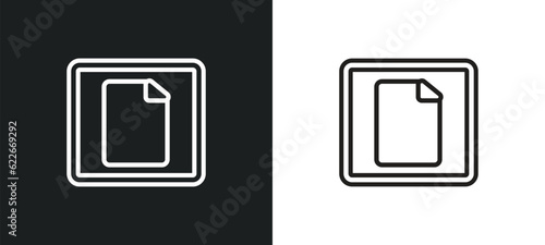 artboard outline icon in white and black colors. artboard flat vector icon from user interface collection for web, mobile apps and ui.