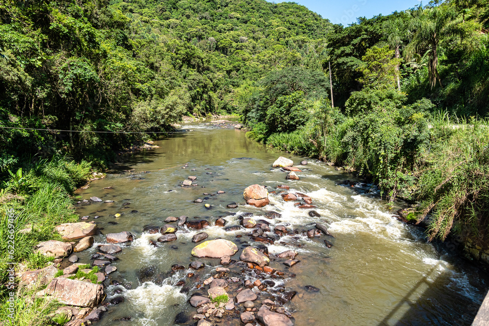 Landscape view of Atalaia Park, Itajai City, Brazil. Parque Nacional da