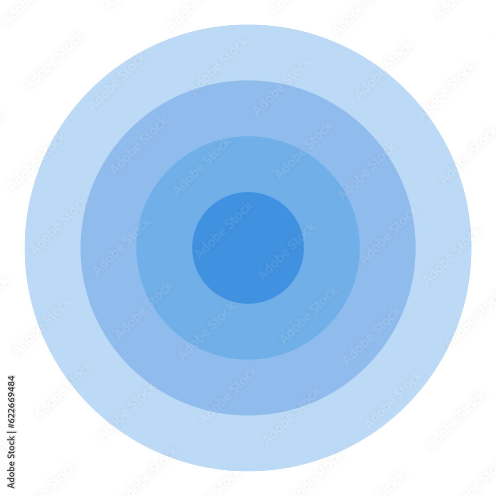 Concentric circles, blue circular geometric abstract pattern vector. Concentric circles, blue circular geometric abstract pattern vector.