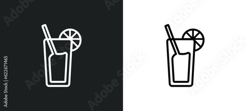 lemonade outline icon in white and black colors. lemonade flat vector icon from travel collection for web  mobile apps and ui.