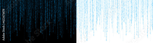 bit binary falling rain abstract technology hacker transparent background