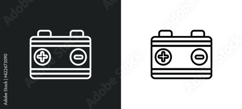 workshop repair outline icon in white and black colors. workshop repair flat vector icon from transport collection for web, mobile apps and ui.