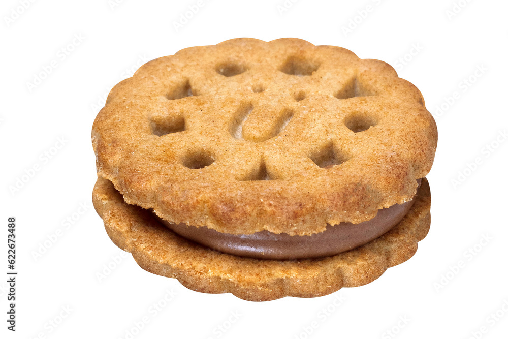 Sandwich cookies on an isolated white background. Sandwich cookies on an isolated white background.