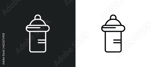 babysitter outline icon in white and black colors. babysitter flat vector icon from transport collection for web, mobile apps and ui.