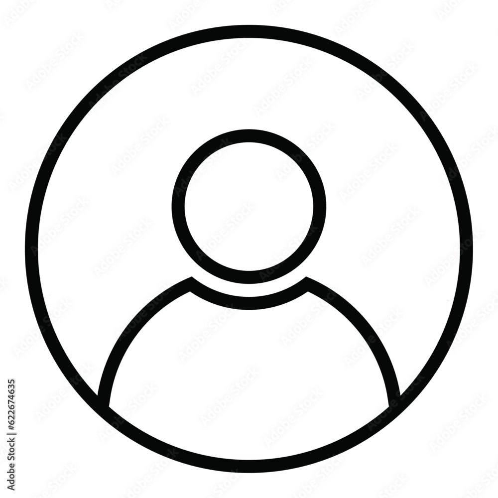 User or person outline silhouette icon isolated on transparent background. User or person outline silhouette icon isolated on transparent background.