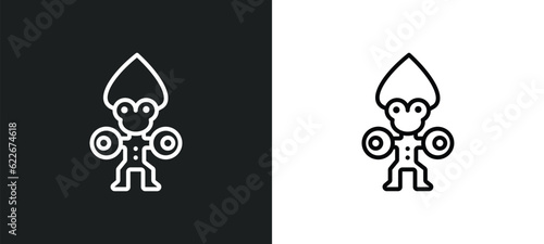 troll toy outline icon in white and black colors. troll toy flat vector icon from toys collection for web, mobile apps and ui.