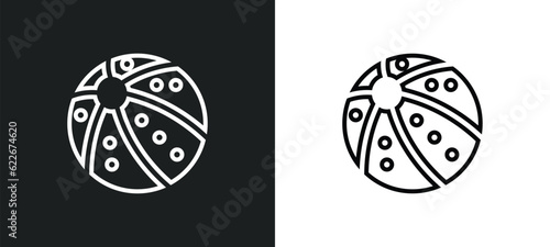 ball toy outline icon in white and black colors. ball toy flat vector icon from toys collection for web, mobile apps and ui.