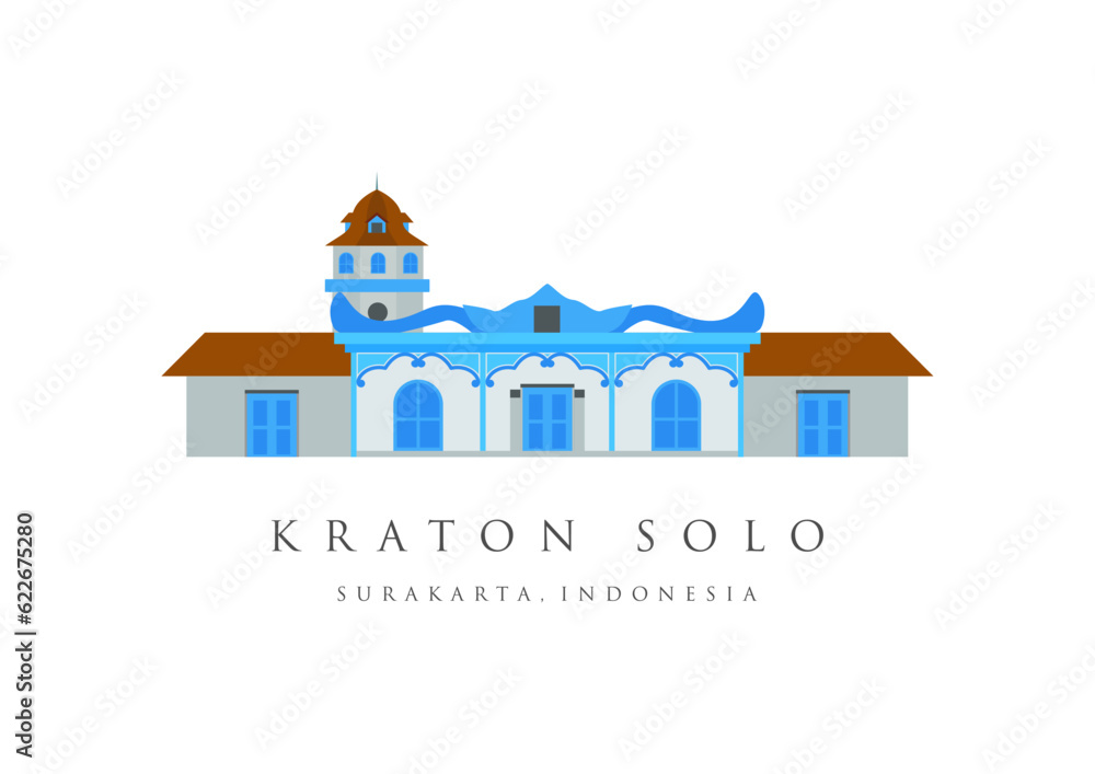 kraton kasunanan surakarta in solo city. surakarta landmark. the