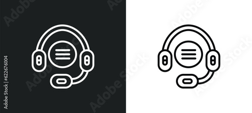 telemarketing outline icon in white and black colors. telemarketing flat vector icon from technology collection for web, mobile apps and ui.