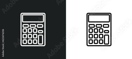 calculation outline icon in white and black colors. calculation flat vector icon from technology collection for web, mobile apps and ui.