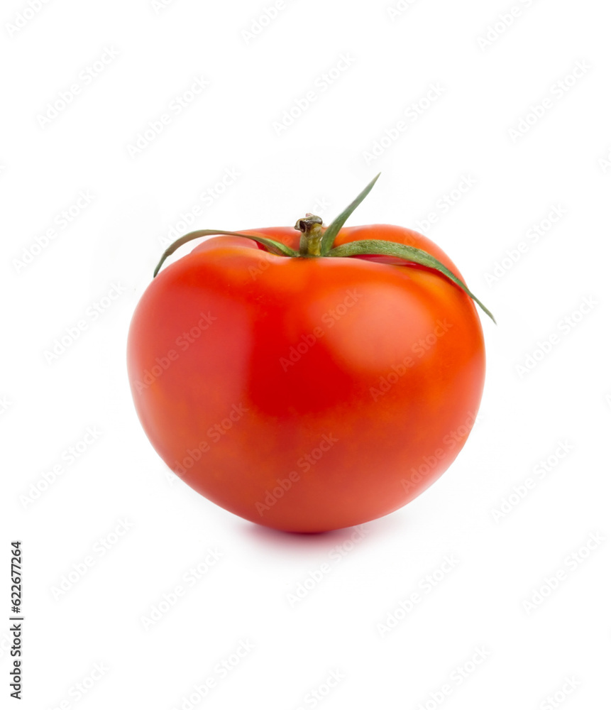Tomato isolated on white background. With clipping path. Full depth of field.