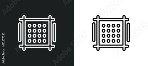 pixels per inch outline icon in white and black colors. pixels per inch flat vector icon from technology collection for web, mobile apps and ui.