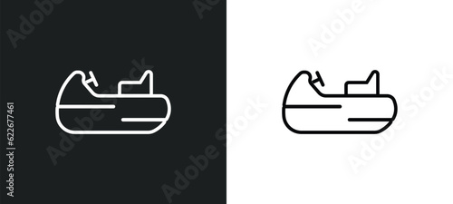 sea scooter outline icon in white and black colors. sea scooter flat vector icon from summer collection for web, mobile apps and ui.