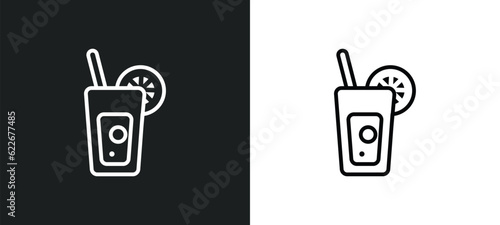 lime juice outline icon in white and black colors. lime juice flat vector icon from summer collection for web, mobile apps and ui.