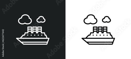 cruise outline icon in white and black colors. cruise flat vector icon from summer collection for web, mobile apps and ui.
