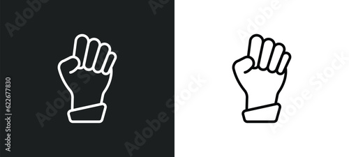 punch outline icon in white and black colors. punch flat vector icon from success collection for web, mobile apps and ui.