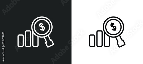 forecast outline icon in white and black colors. forecast flat vector icon from strategy collection for web, mobile apps and ui.