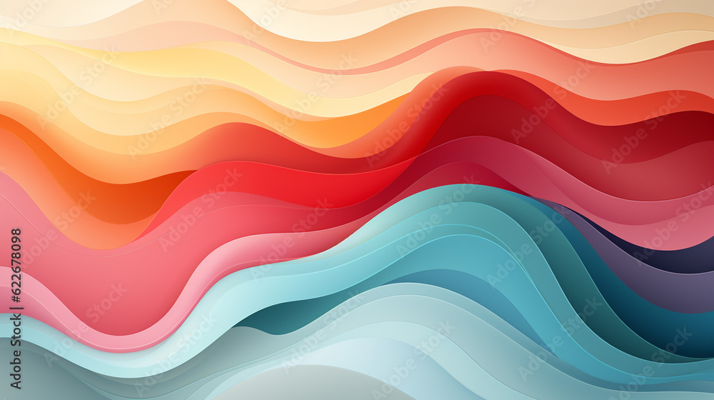Obraz premium Whimsical Waves Pattern Design Landscape