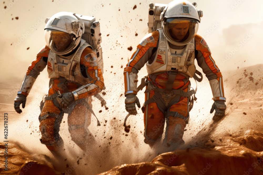 Astronauts Explore Mars. Generative AI