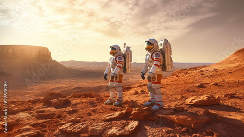 Astronauts Embrace the Ultimate Adventure. Generative AI