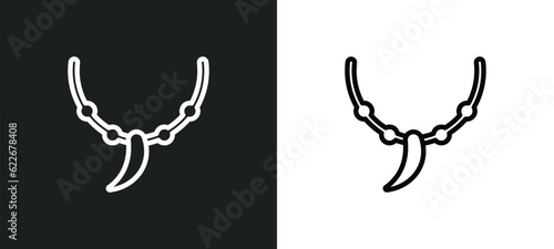 amulet outline icon in white and black colors. amulet flat vector icon from stone age collection for web, mobile apps and ui.