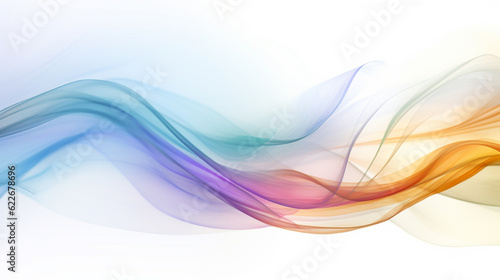 Generative AI image of abstract multicolored smoke gracefully billowing, blending vibrant hues into a mesmerizing display of fluid motion and kaleidoscopic beauty.