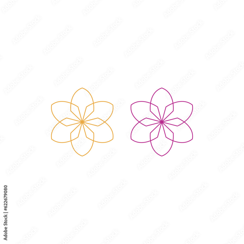 WELLNESS LOTUS SIGN SYMBOL LOGO VECTOR ISOLATED ON WHITE