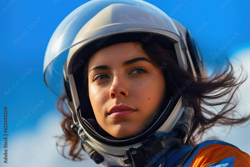 Portrait of a woman astronaut Portrait of a woman astronaut
