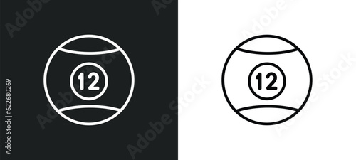 ball pool outline icon in white and black colors. ball pool flat vector icon from sports collection for web, mobile apps and ui.