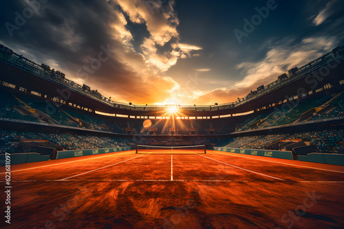 grand slam tennis court ai generated art photo