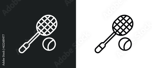tennis outline icon in white and black colors. tennis flat vector icon from sport collection for web, mobile apps and ui.