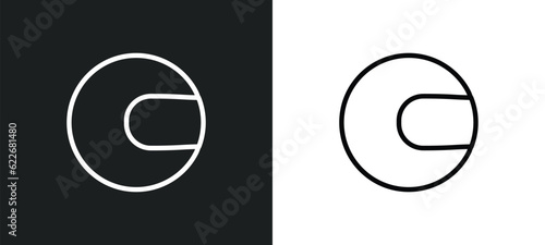 tennis ball outline icon in white and black colors. tennis ball flat vector icon from sport collection for web, mobile apps and ui.