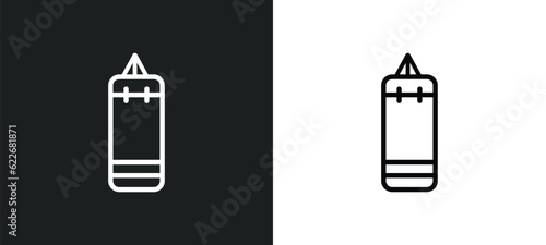 boxing outline icon in white and black colors. boxing flat vector icon from sport collection for web, mobile apps and ui.