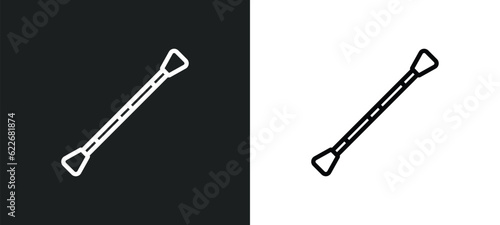 baton twirling outline icon in white and black colors. baton twirling flat vector icon from sport collection for web, mobile apps and ui.