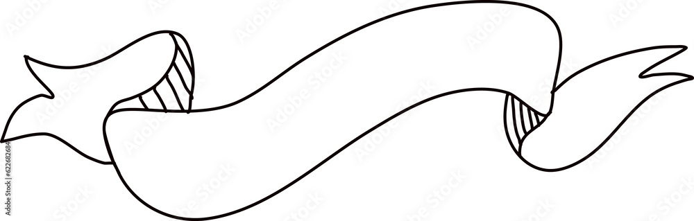 Hand drawn ribbon Hand drawn ribbon