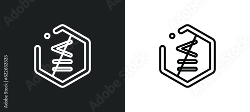 neither less or exactly equal outline icon in white and black colors. neither less or exactly equal flat vector icon from signs collection for web, mobile apps and ui.