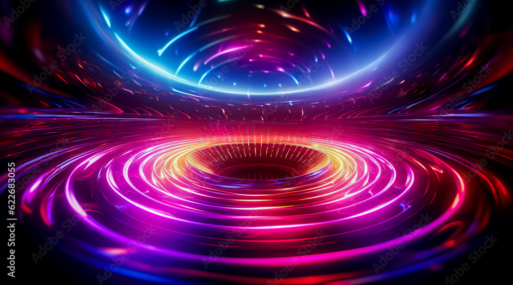 Futuristic technology abstract background with lines for network, big data, data center, server, internet, speed. Abstract neon lights into digital technology tunnel. Generative AI Futuristic technology abstract background with lines for network, big data, data center, server, internet, speed. Abstract neon lights into digital technology tunnel. Generative AI
