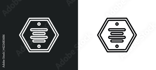 align center outline icon in white and black colors. align center flat vector icon from signs collection for web, mobile apps and ui.