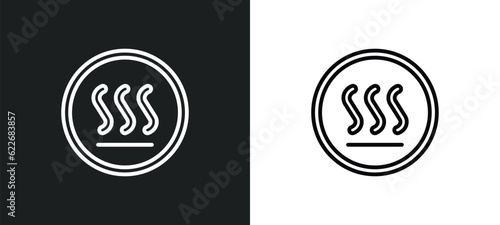 heat outline icon in white and black colors. heat flat vector icon from signs collection for web, mobile apps and ui.