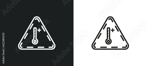 heat outline icon in white and black colors. heat flat vector icon from signs collection for web  mobile apps and ui.