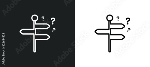 lost outline icon in white and black colors. lost flat vector icon from signaling collection for web, mobile apps and ui.
