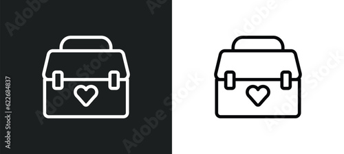 organ container outline icon in white and black colors. organ container flat vector icon from signaling collection for web, mobile apps and ui.