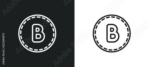 halving outline icon in white and black colors. halving flat vector icon from shapes and symbols collection for web, mobile apps and ui.