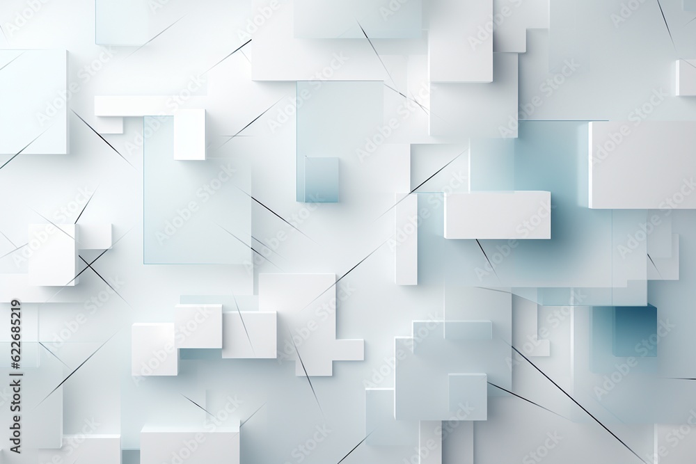 Minimalist Abstract Background of Geometric Shapes in Varying Shades of White Created with Generative AI Minimalist Abstract Background of Geometric Shapes in Varying Shades of White Created with Generative AI