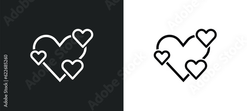 lover outline icon in white and black colors. lover flat vector icon from shapes collection for web, mobile apps and ui.