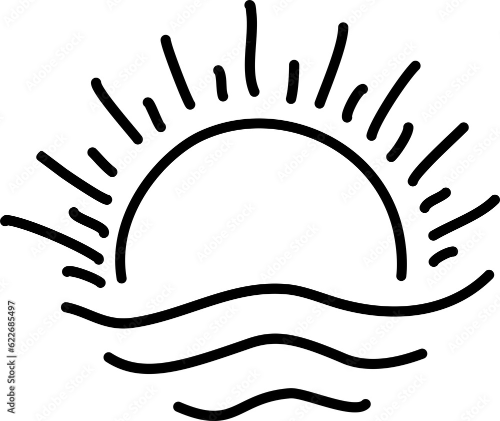 hand drawn sun icons hand drawn sun icons
