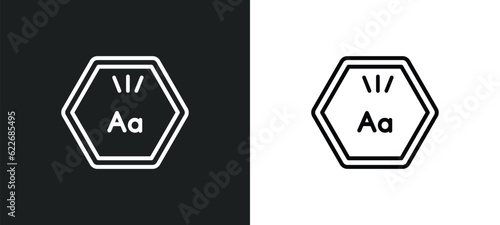 letter glow effect outline icon in white and black colors. letter glow effect flat vector icon from shapes collection for web, mobile apps and ui.