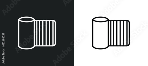 yarn outline icon in white and black colors. yarn flat vector icon from sew collection for web, mobile apps and ui.